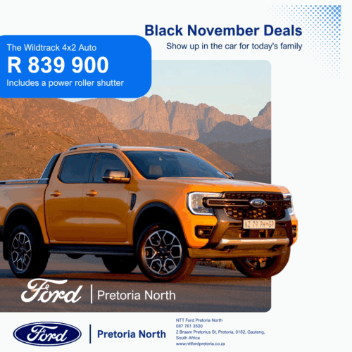 The Wildtrack 4×2 Auto image from NTT Ford Pretoria